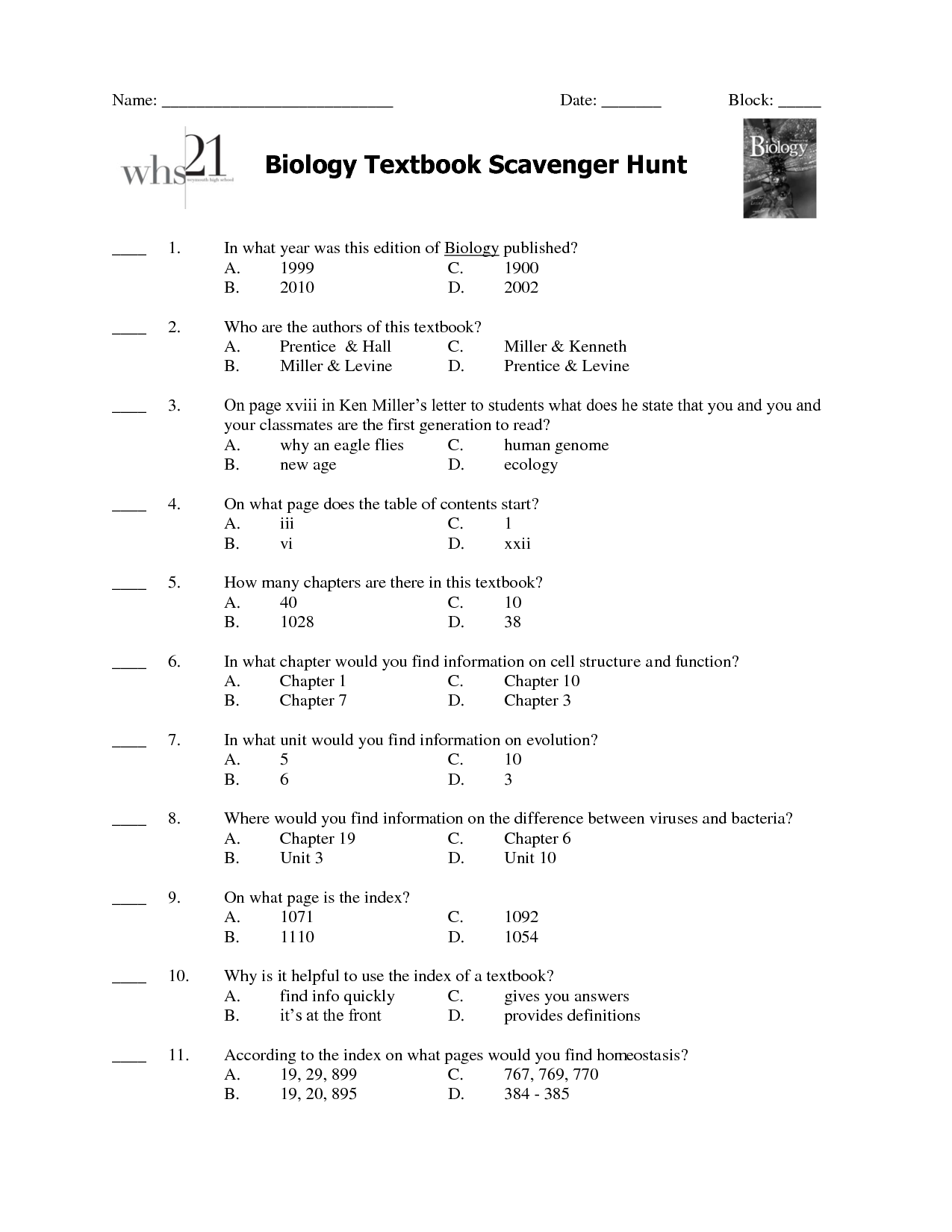 Cell Growth And Division Worksheet Answer Key