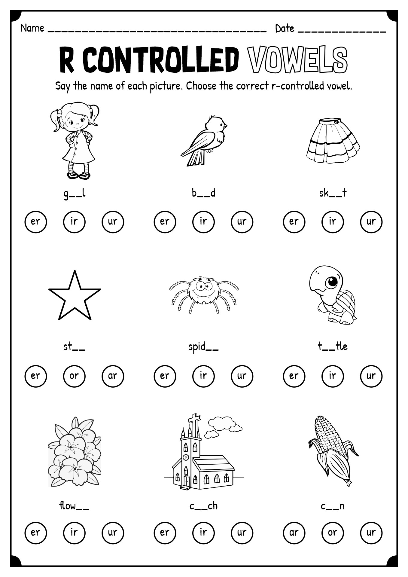 14 Best Images Of Super Teacher Worksheets R Controlled Vowels