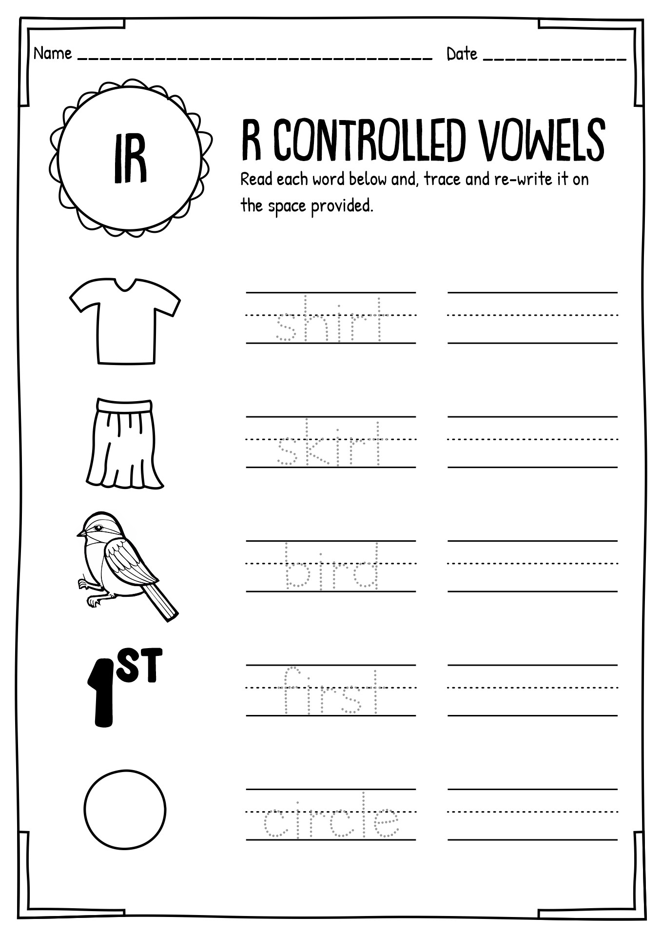 14 Best Images Of Super Teacher Worksheets R Controlled Vowels