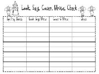 Look Say Cover Write Check Worksheet