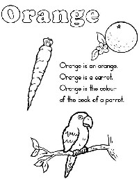Orange Color Word Worksheets