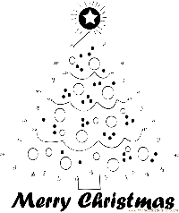Printable Connect the Dots Christmas Tree