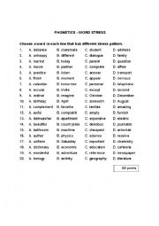 stress word worksheets phonetics exercises english worksheeto worksheet via