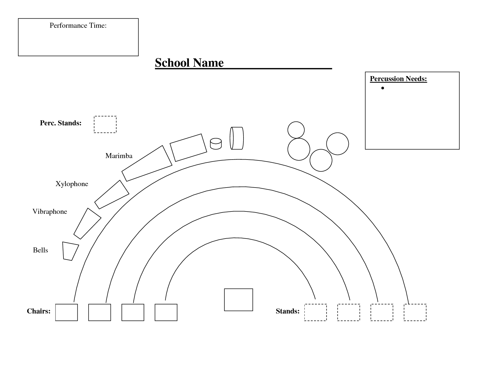 Blank Orchestra Seating Chart Template