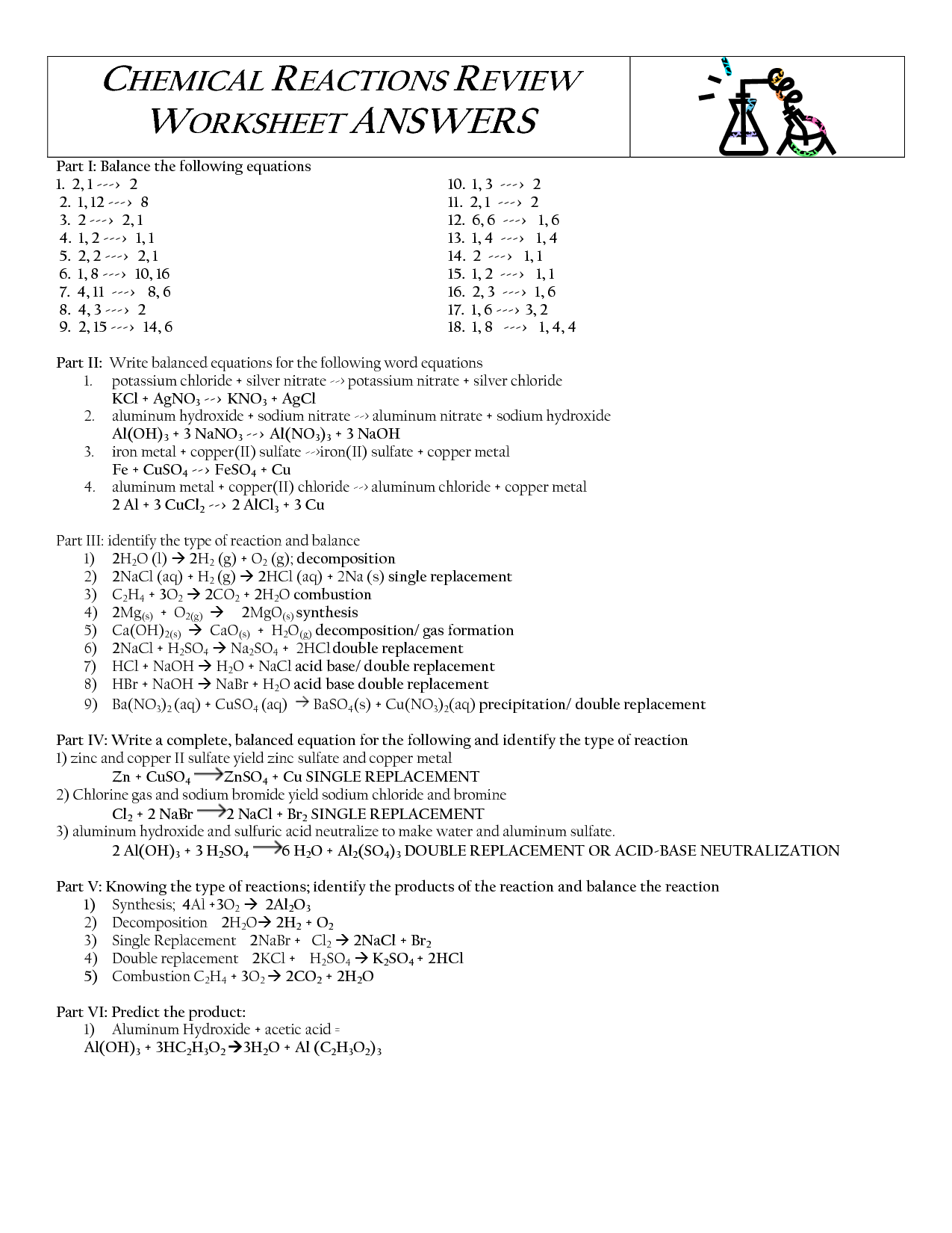 12 Best Images of Physical And Chemical Reactions Worksheet  Physical and Chemical Change 