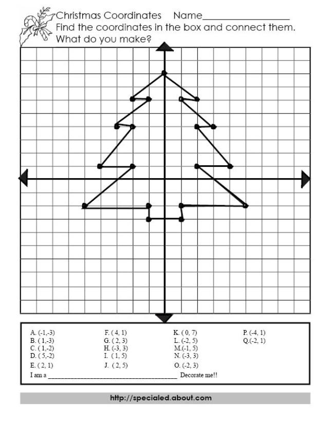 Christmas Coordinate Worksheets