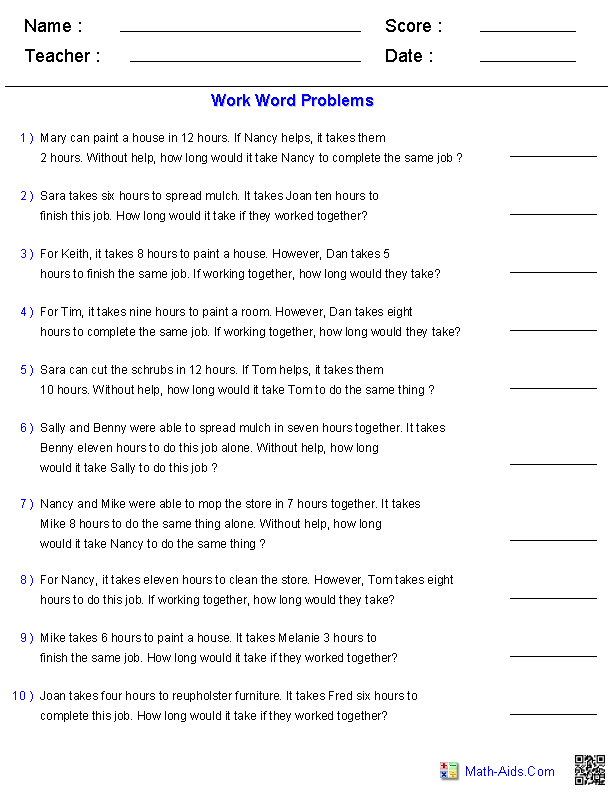 15 Best Images of Translating Words To Equations Worksheets