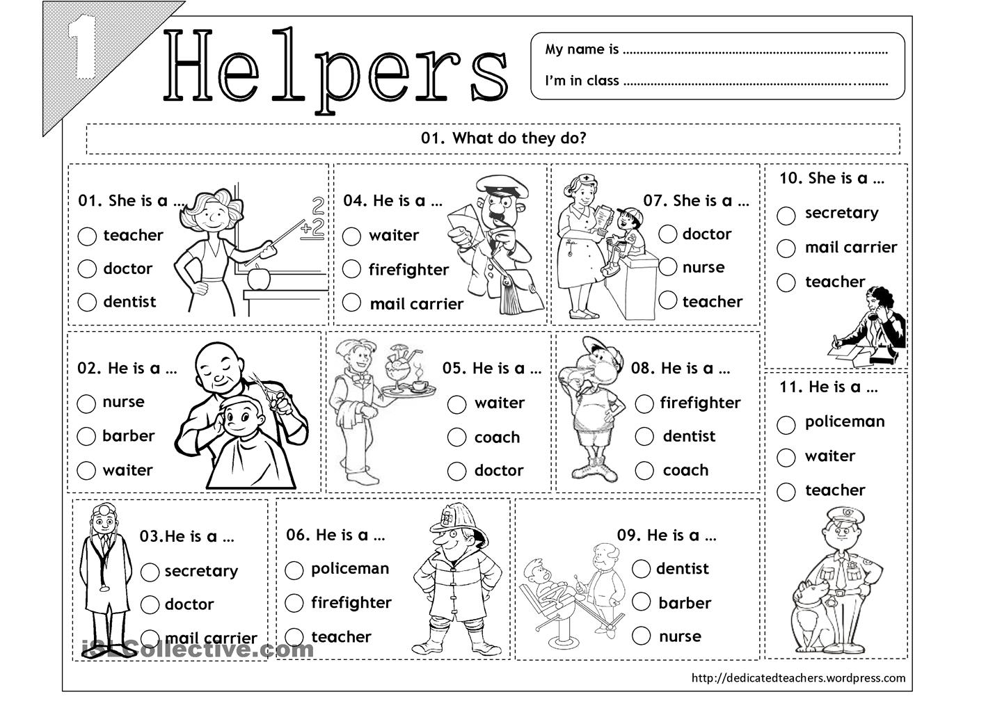 15 Best Images of Free Printable Worksheets Community Helpers Preschool