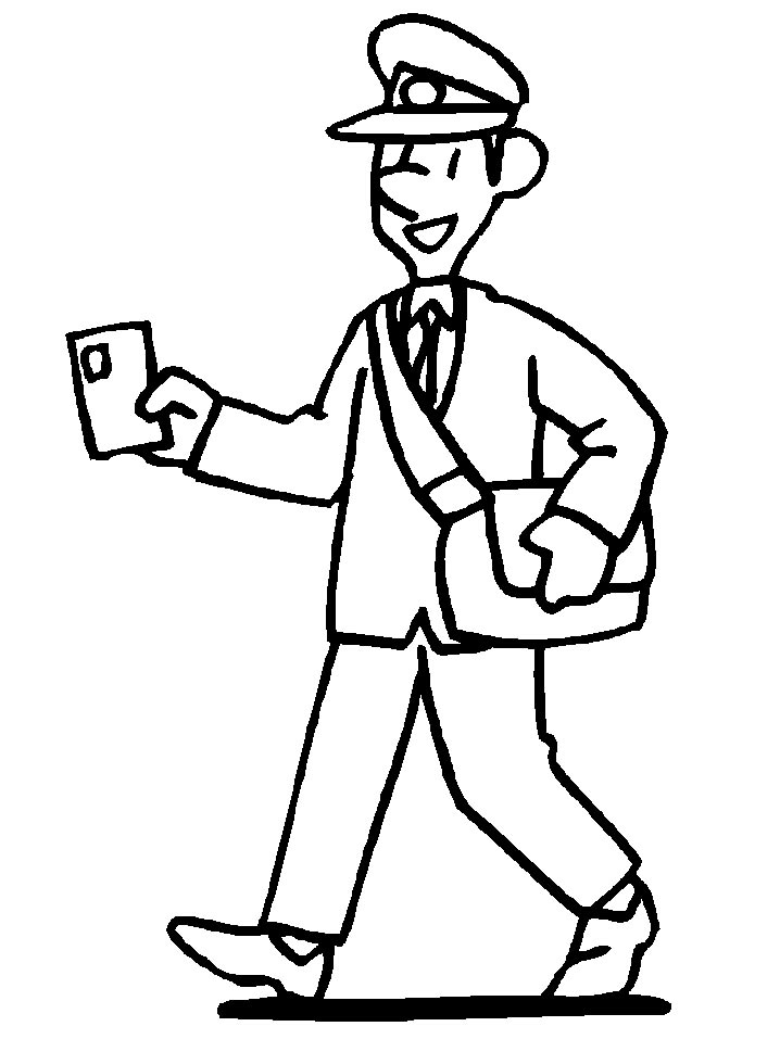 Mailman Community Helper Coloring Pages