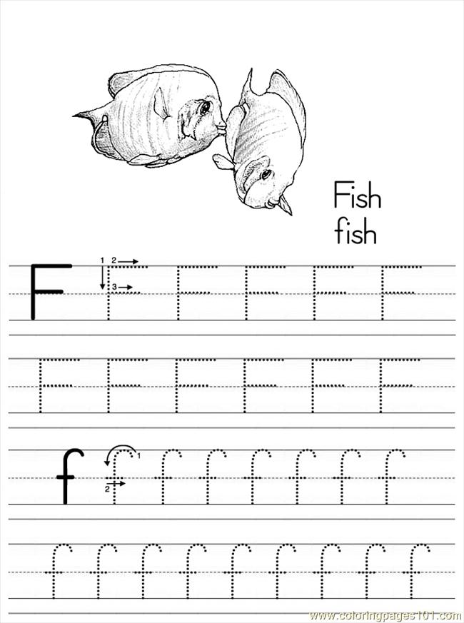 Printable Alphabet Letter F Coloring Page