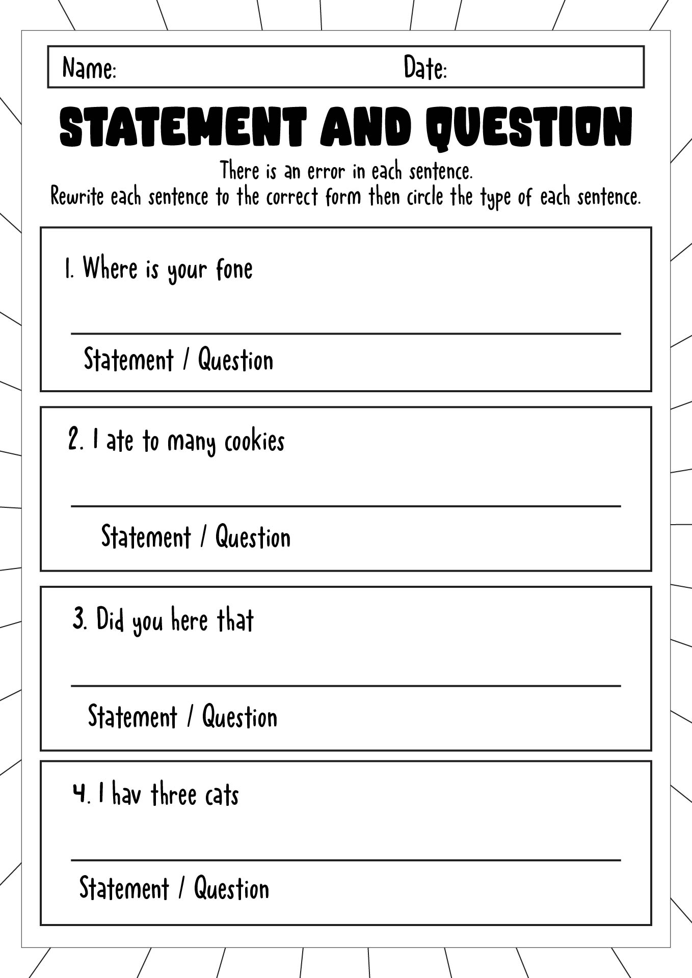 15 Best Images Of 2nd Grade Sentence Correction Worksheets 2nd Grade Writing Worksheets