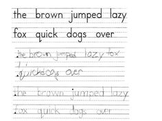 The Quick Brown Fox Jumped Over the Lazy Dog Handwriting