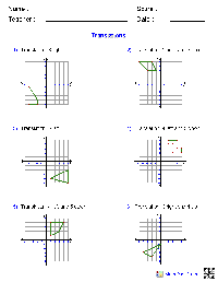 Geometry Translations Worksheet
