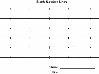 Printable Blank Number Line Worksheet