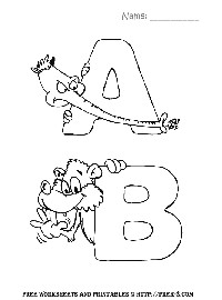 Printable Preschool Alphabet Coloring Pages