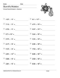 Scientific Notation Practice Worksheet 8th Grade