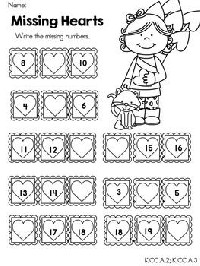Valentine's Day Math Worksheet Kindergarten