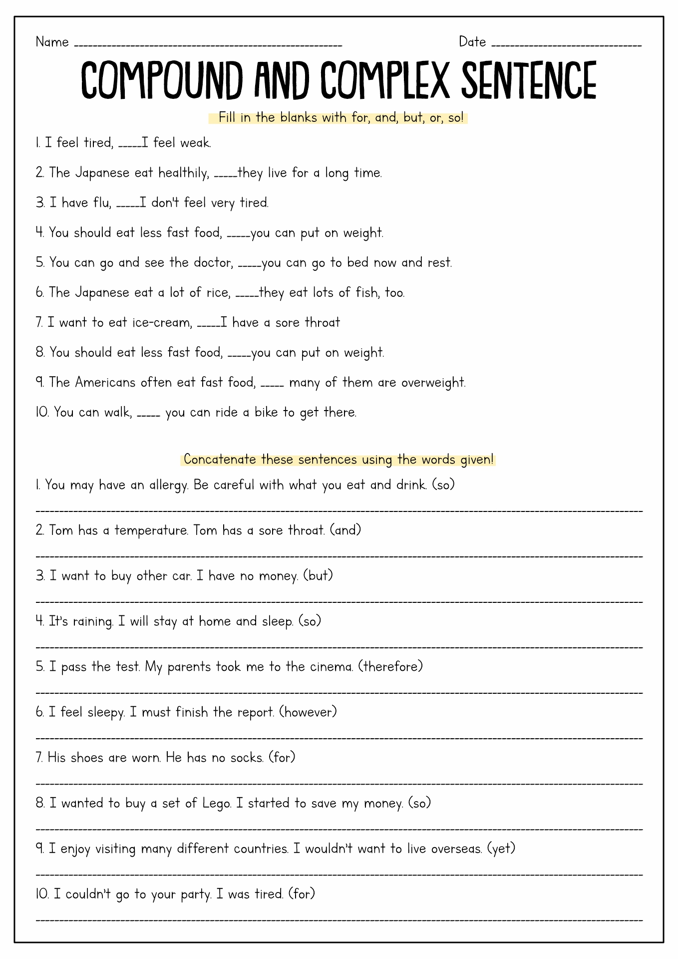 15 Best Images of Complex Sentence Worksheets 7th Grade ...