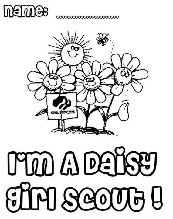 Girl Scout Daisy Coloring Page