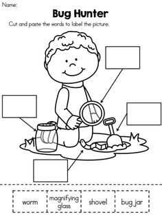 Preschool Cut and Paste Spring Worksheets