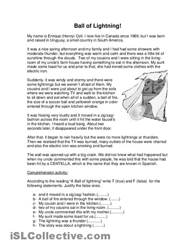 15 Best Images of Reading Comprehension Worksheets For College  Middle School Reading 
