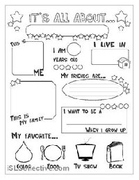 All About Me Printables Free
