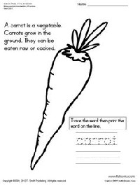 Carrot Worksheet Printables