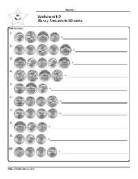 Coin Counting Money Worksheets Kindergarten