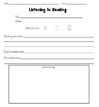 Fiction Reading Response Worksheets