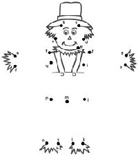 Kindergarten Scarecrow Connect the Dots