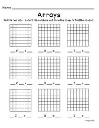 Multiplication Repeated Addition Arrays Worksheets