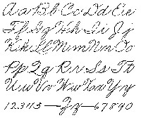 Palmer Cursive Handwriting Alphabet