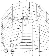 World Map with Latitude and Longitude Grid