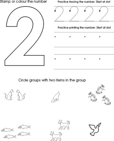  Printable Preschool Number Worksheets