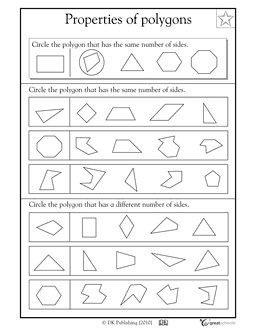 Polygon Shapes Worksheets 5th Grade