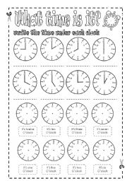 Practice Telling Time Worksheets