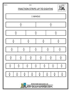Printable Fraction Worksheets