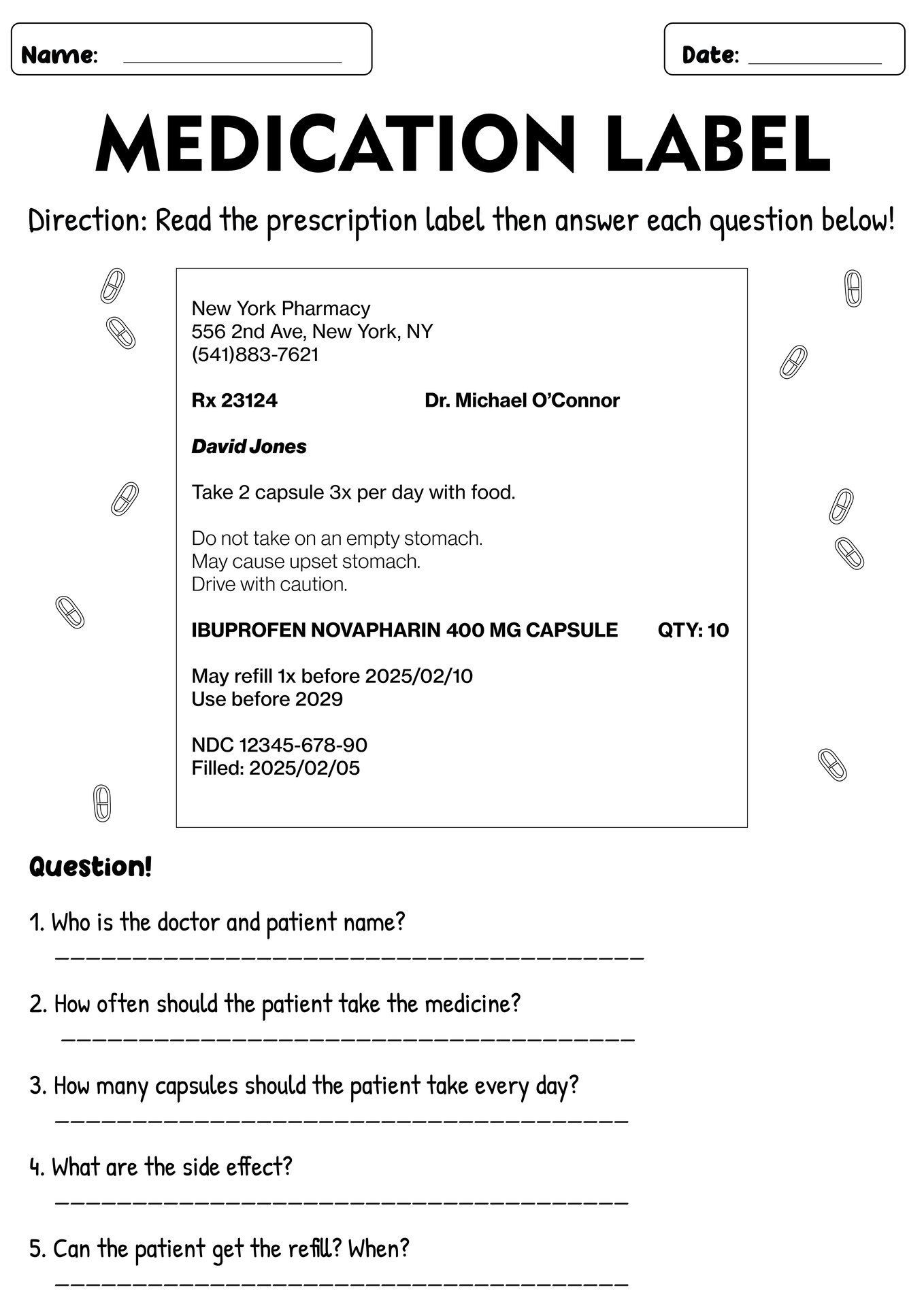 16 Best Images of Reading Labels Worksheets With Questions - Worksheets