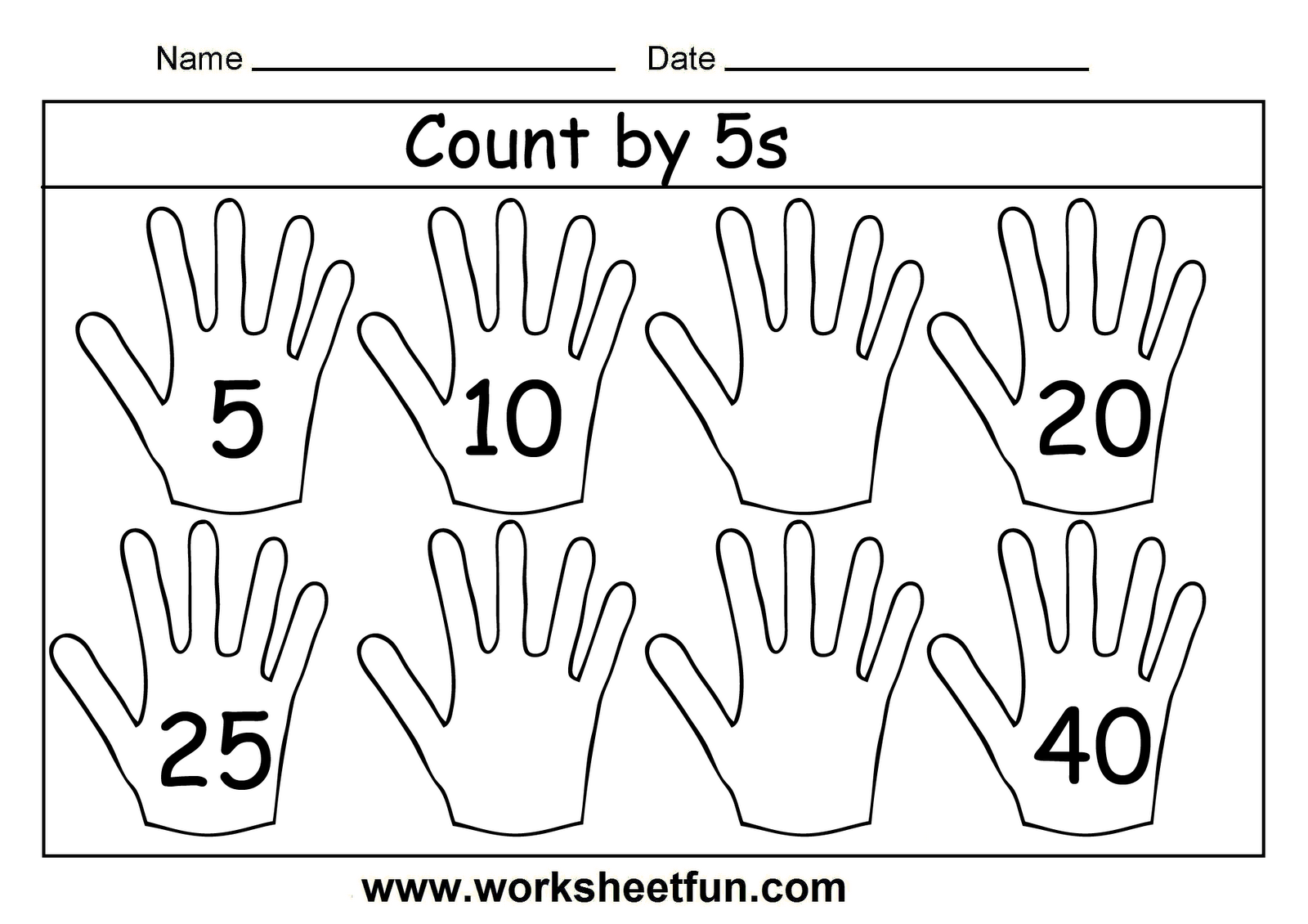 18 Best Images of Skip Count By Fives Worksheet Counting By 5S