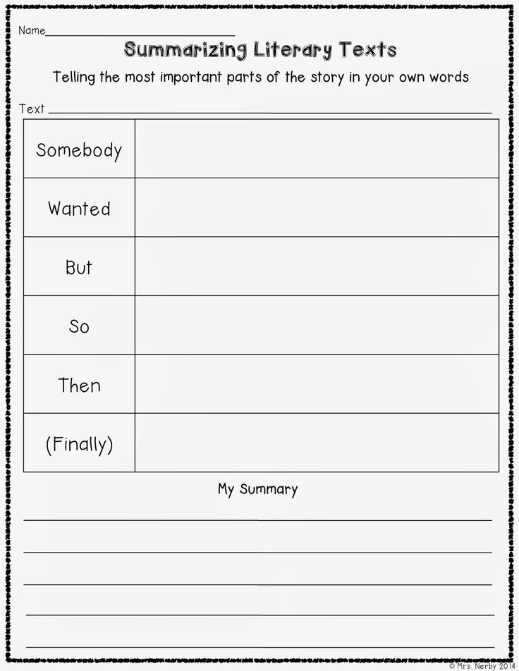 15 Best Images of Summarizing Worksheets Grade 5 - Summarizing Fiction