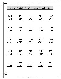 3-Digit Addition and Subtraction Worksheets