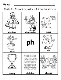 Digraph Sh CH Th Wh Ph Worksheets