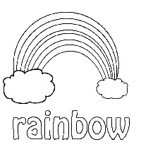 Rainbow Coloring Sheet Kindergarten