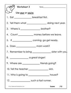 Writing Conventions Worksheets