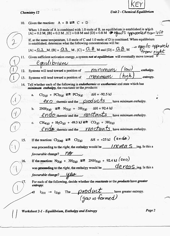 7 Best Images of Worksheet 3.4 Answers For Chemistry - Chemistry