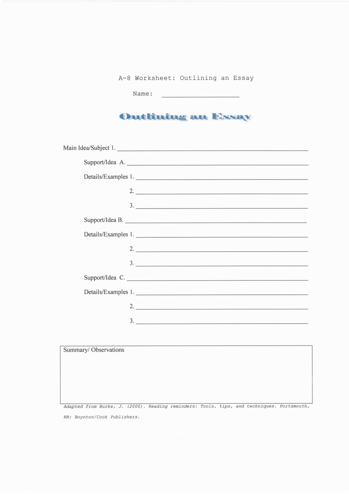 Essay outline template word Essay outline template word picture