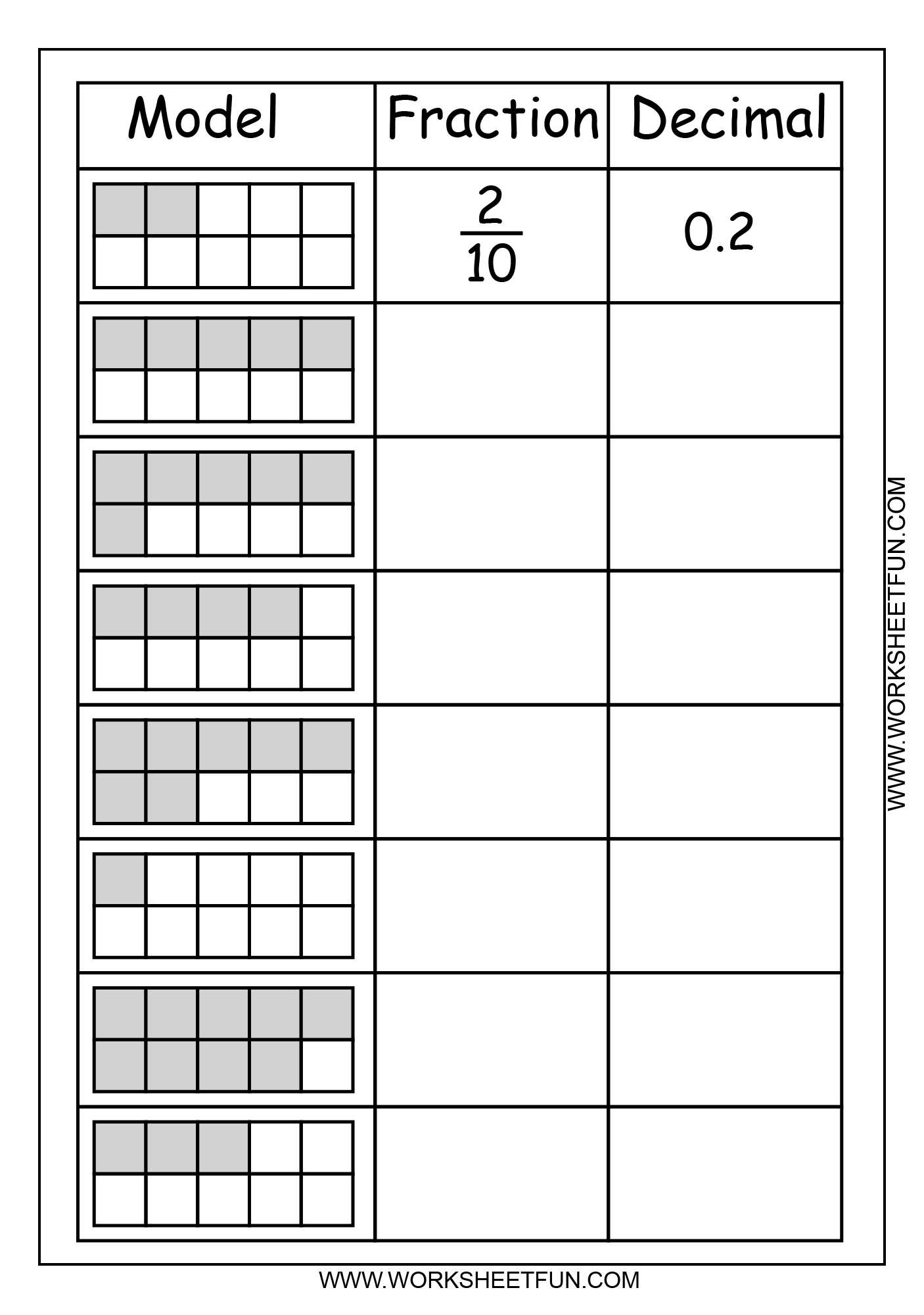 Decimal To Fraction Worksheets decimal-to-fraction-worksheets