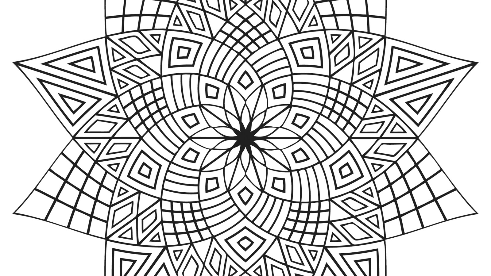  Geometric Coloring Pages