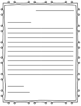 Friendly Letter Writing Paper Template