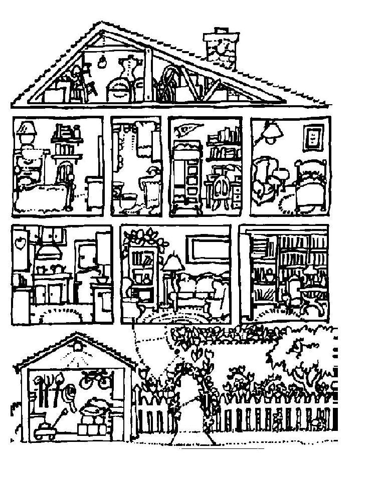 11 Best Images of House Rooms Worksheet - Little House Worksheets